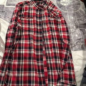 Buffalo David Bitton Red and Black Plaid Shirt